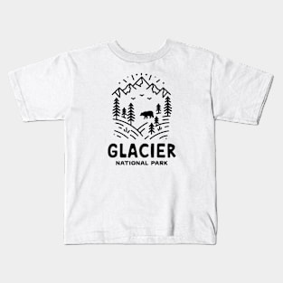 Glacier National Park - Glacier Majesty Escapade Kids T-Shirt